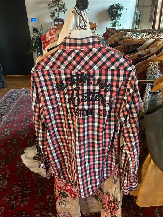 Scotch & Soda Other - Scotch & Soda Red and Black Plaid Button-Down Shirt with Back Script
